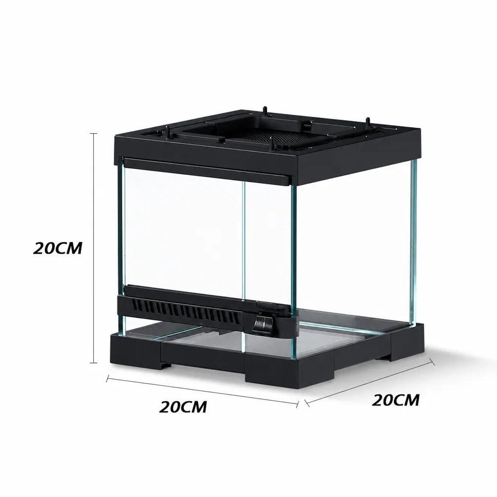 RTHabitat Front Opening Glass Reptile Enclosure Easy Access Terrarium Design