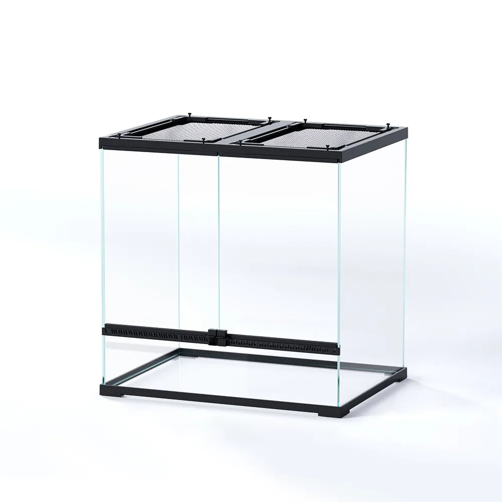 RTHabitat Front Opening Glass Reptile Enclosure Easy Access Terrarium Design