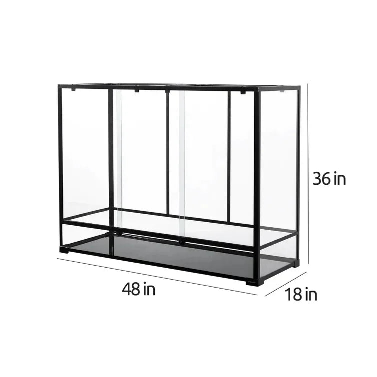2026 New 135 Gallon 2 in 1  Large Vertical Reptile Terrarium 48" x 18" x 36" Rainforest Reptile Paludarium