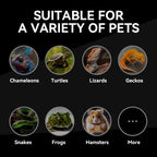 RTHabitat Premium ABS Frame Glass Reptile Enclosure – 76/106 Gallon Habitat with Sliding Glass Doors & Mesh Top for Lizards, Snakes & Exotic Pets