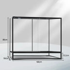 RTHabitat Premium ABS Frame Glass Reptile Enclosure – 76/106 Gallon Habitat with Sliding Glass Doors & Mesh Top for Lizards, Snakes & Exotic Pets