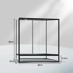 RTHabitat Premium ABS Frame Glass Reptile Enclosure – 76/106 Gallon Habitat with Sliding Glass Doors & Mesh Top for Lizards, Snakes & Exotic Pets
