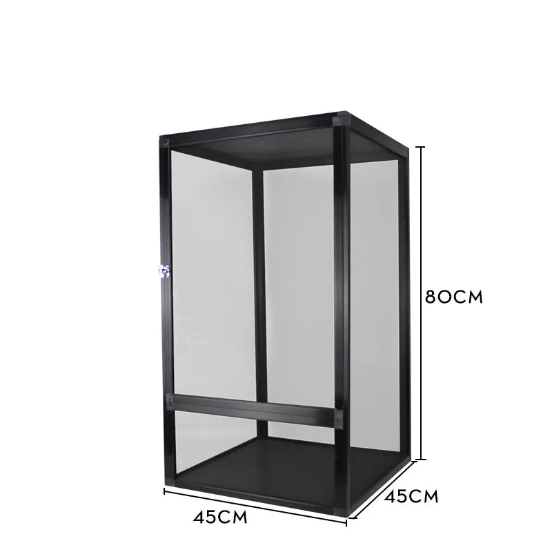 RTHabitat Premium Aluminum Reptile Enclosure Acrylic Front Door & Full Mesh Top