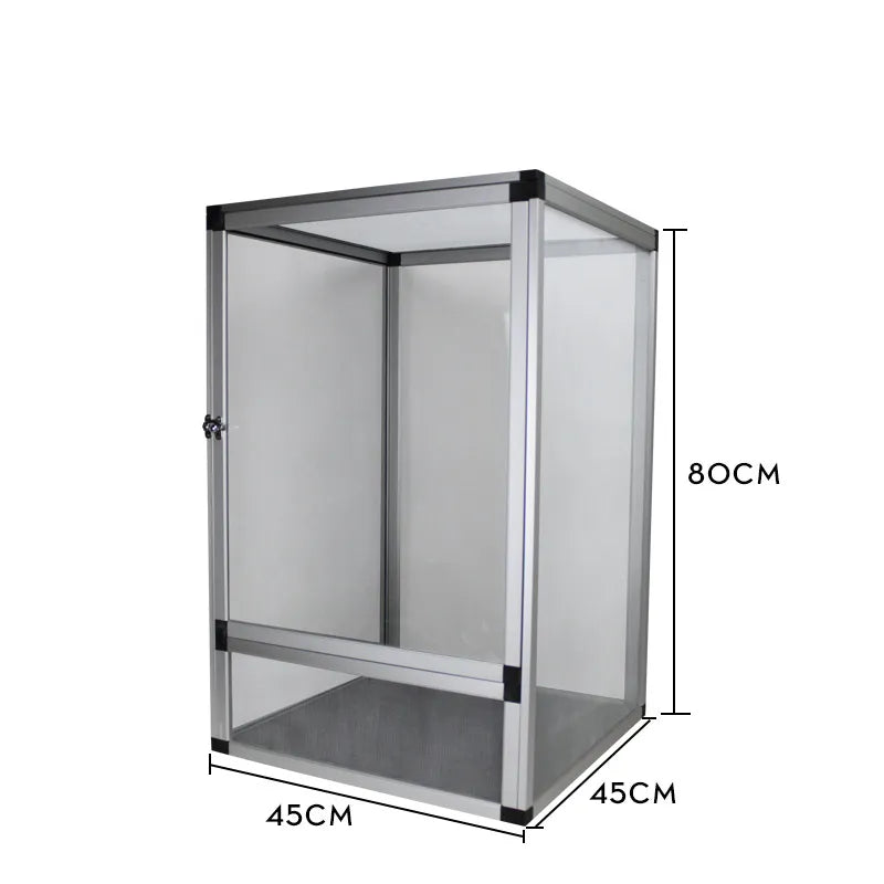 RTHabitat Premium Aluminum Reptile Enclosure Acrylic Front Door & Full Mesh Top