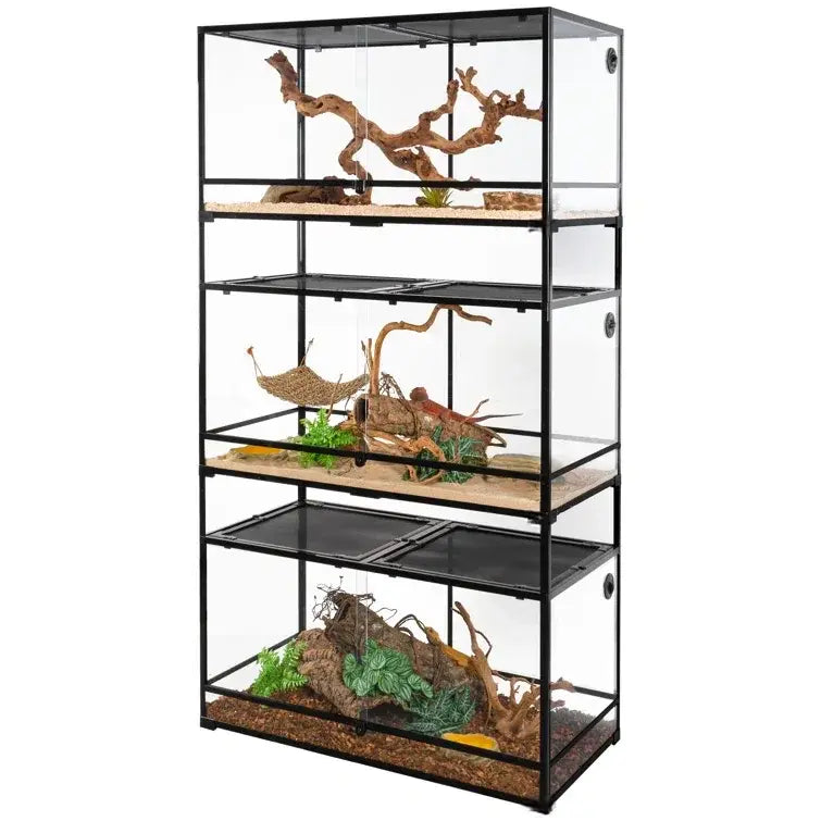 RTHabitat 48'' x 24'' x 88'' Stackable Reptile Tank (3 tanks stacked)