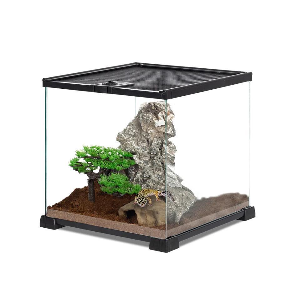 图已改 RTHabitat 8 Gallon 12" x 12" x 12" Mini Reptile Terrarium, Reptile Tank Leopard Gecko Habitat RAK10