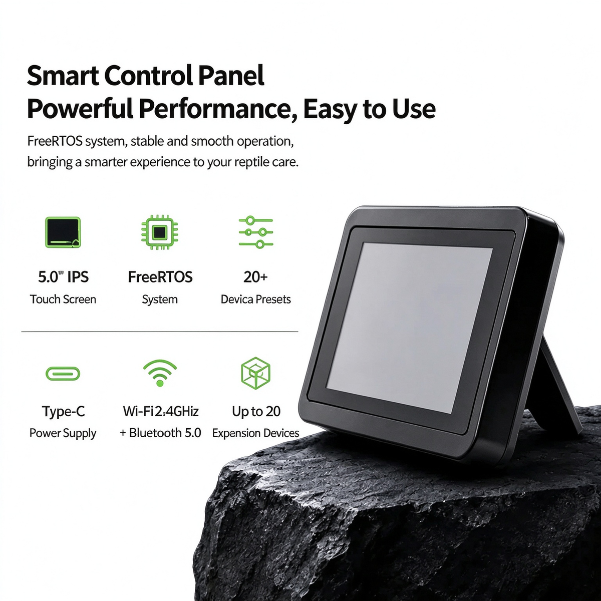 RT01 Smart Reptile Habitat Controller with Touchscreen Display