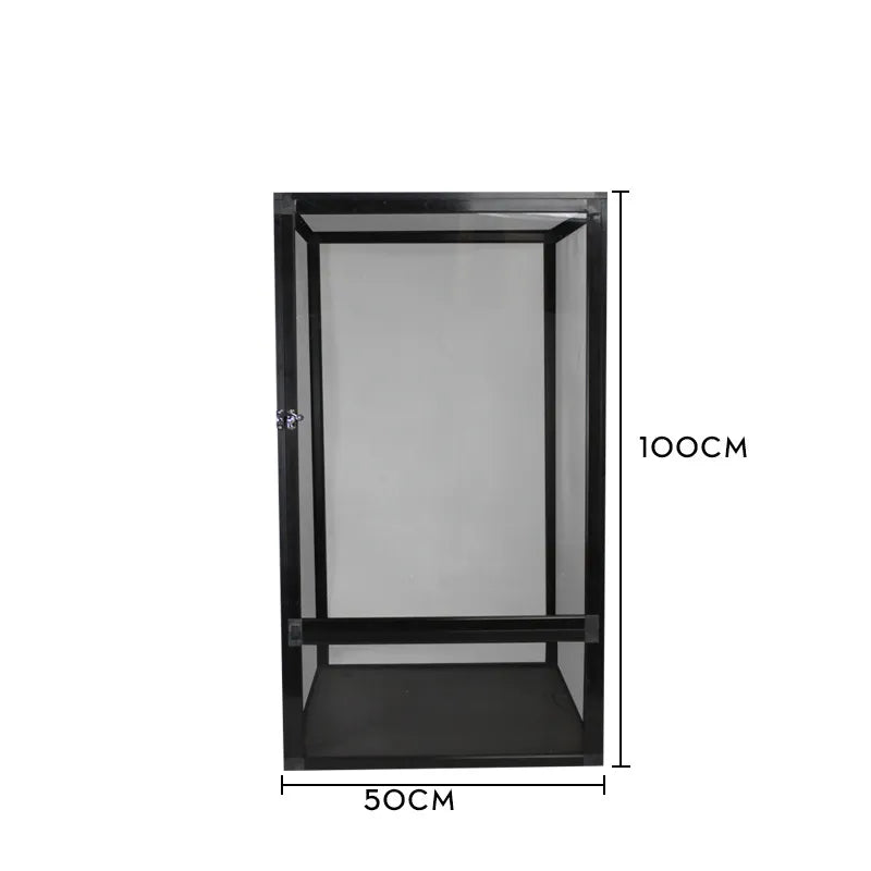RTHabitat Premium Aluminum Reptile Enclosure Acrylic Front Door & Full Mesh Top