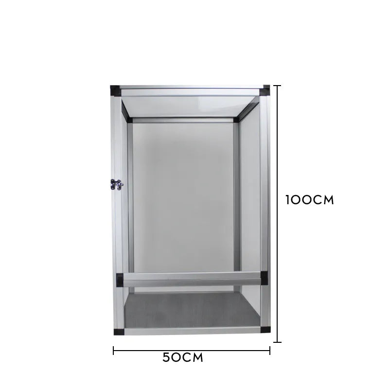 RTHabitat Premium Aluminum Reptile Enclosure Acrylic Front Door & Full Mesh Top