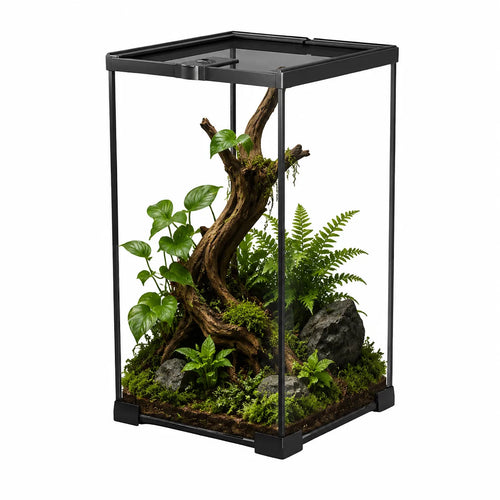 RTHabitat 360° Ultra Clear Glass Reptile Terrarium Panoramic Viewing Design