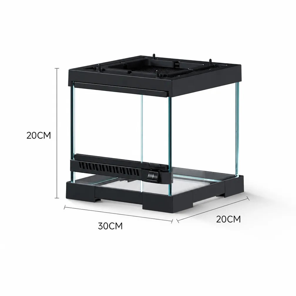RTHabitat Front Opening Glass Reptile Enclosure Easy Access Terrarium Design