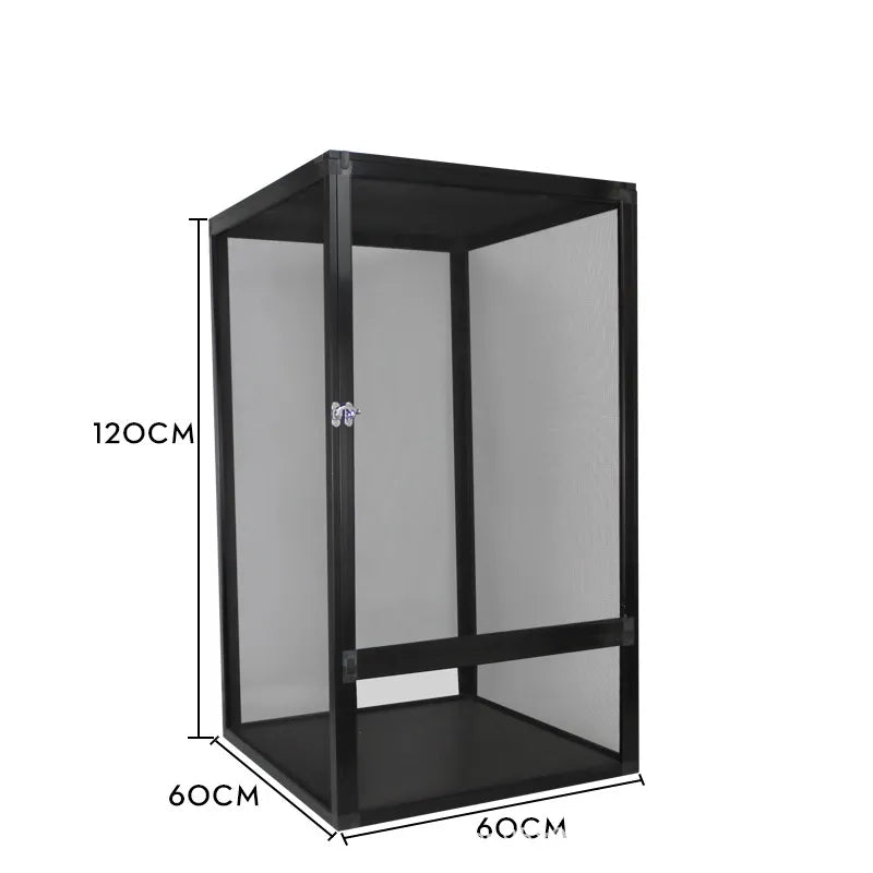 RTHabitat Premium Aluminum Reptile Enclosure Acrylic Front Door & Full Mesh Top