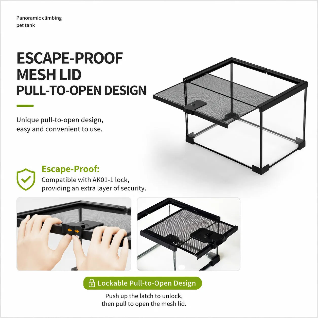 RTHabitat 360° Ultra Clear Glass Reptile Terrarium Panoramic Viewing Design