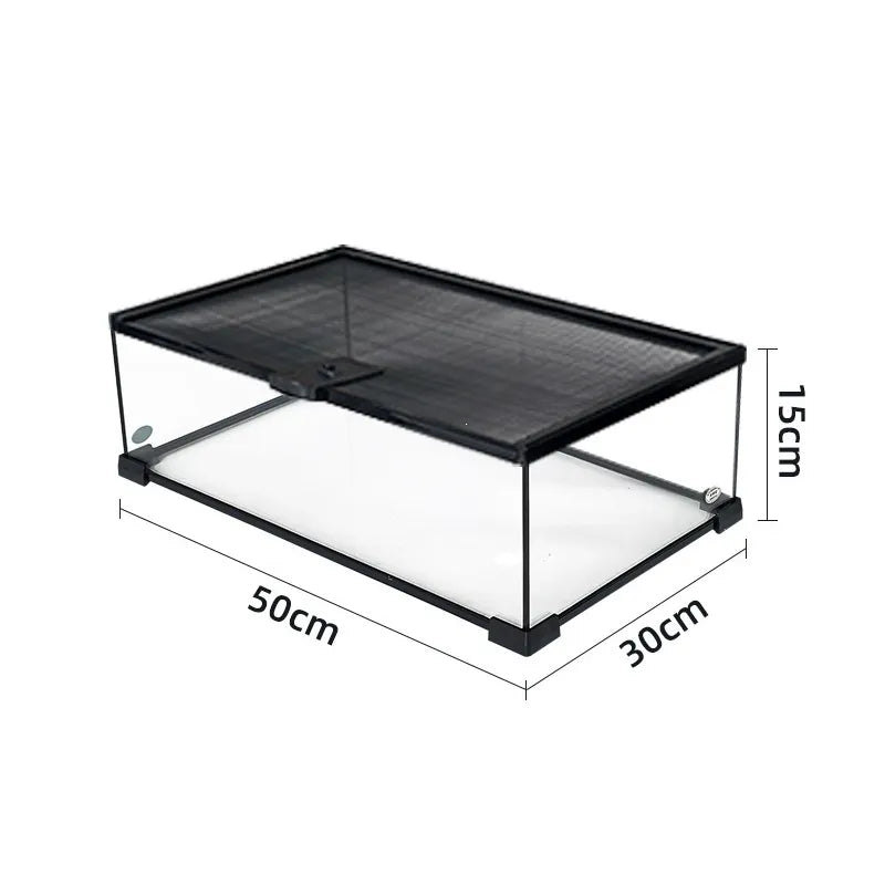 RTHabitat 360° Ultra Clear Glass Reptile Terrarium Panoramic Viewing Design