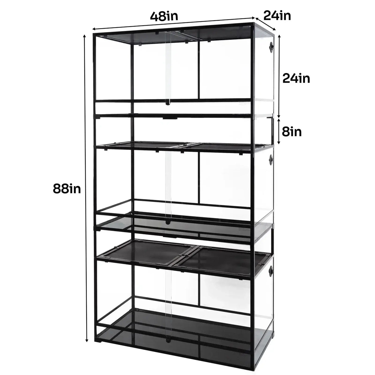 RTHabitat 48'' x 24'' x 88'' Stackable Reptile Tank (3 tanks stacked)