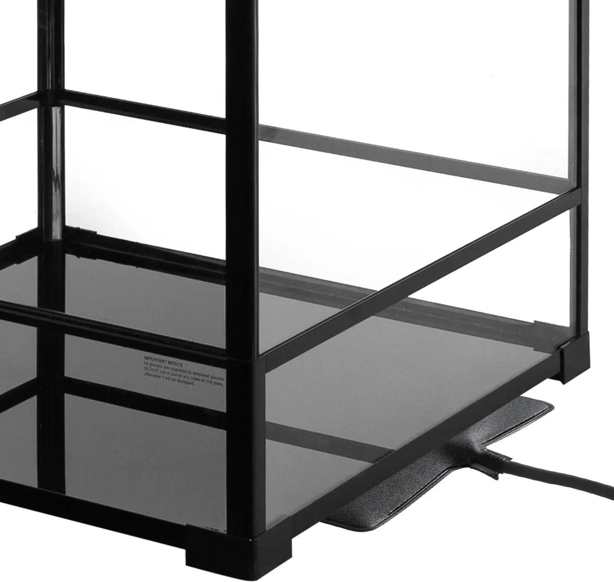 90 Gallon 24" x 24" x 36" Large Glass Tall Reptile Terrarium with Front Opening Door and Top Screen Ventilation