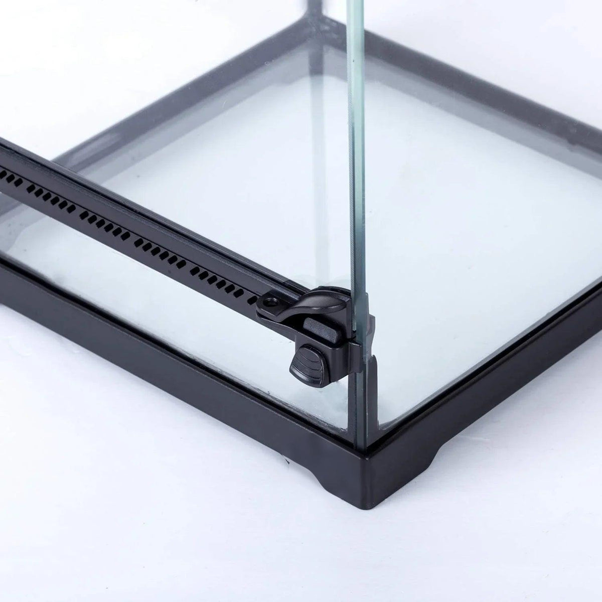 RTHabitat Glass Terrarium Tank 8"x8"x12", Front Opening Door Full View Visually Appealing Mini Reptile or Amphibians Habitat