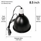 Reptile Lamp Holder for UVB Heat Bulb and Efficient Basking