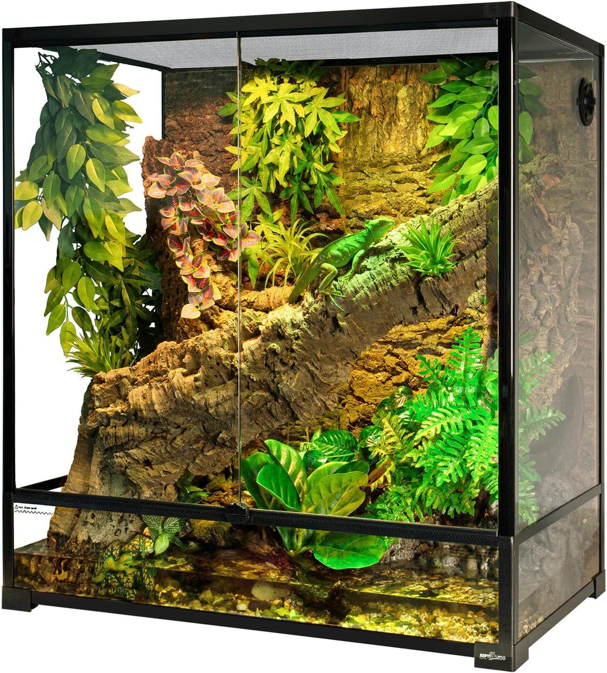 9/15 Extra Large Tall Reptile Tank 36x18x36inch 100 Gallon with Mesh for Chameleon Arboreal Lizard Frog, Water-Land Turtle Tortoise Aqua Tank with Drainage Pipe