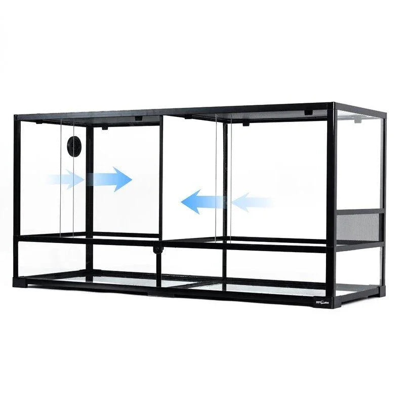RTHabitat 90 Gallon 48*18*24 Glass Reptile Terrarium With Flexible Side Vent RK0223A - RTHabitat