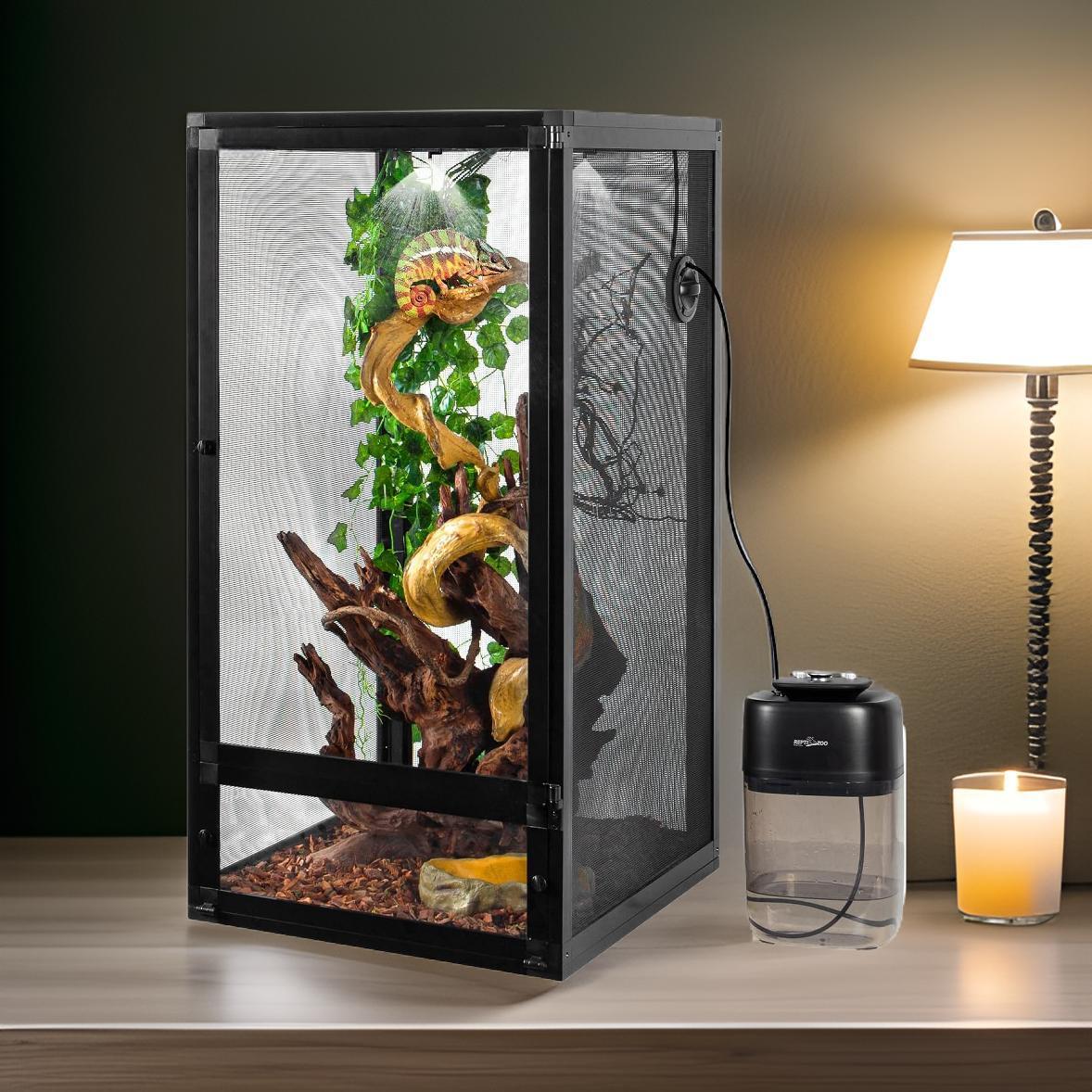 Chameleon Cages 120 Gallon 24x24x48inch Foldable Open Fresh Air Aluminum Screen