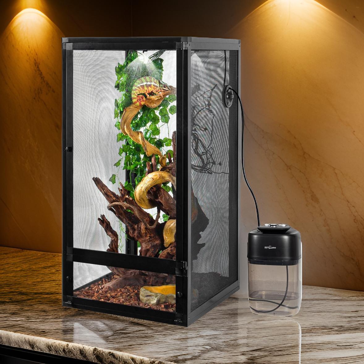 Chameleon Cages 120 Gallon 24x24x48inch Foldable Open Fresh Air Aluminum Screen