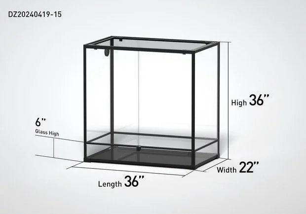 RTHabitat 36" x 22" x 36" Tall Glass Reptile Enclosure with Front-Opening Door