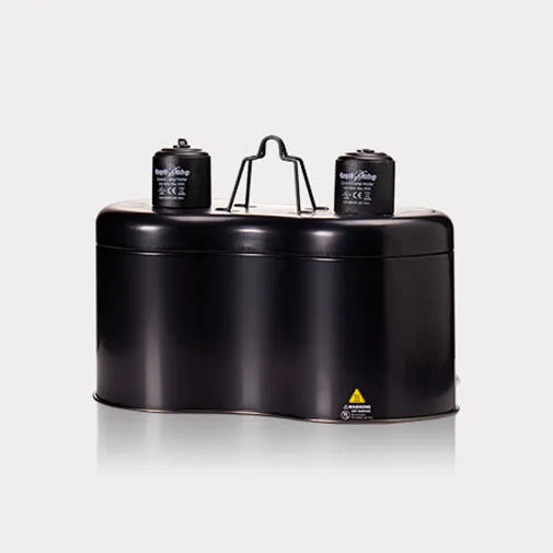 RTHabitat Premium Metal Dual Lamp Holder – Ceramic Sockets, Reflective Gourd-Shaped Design