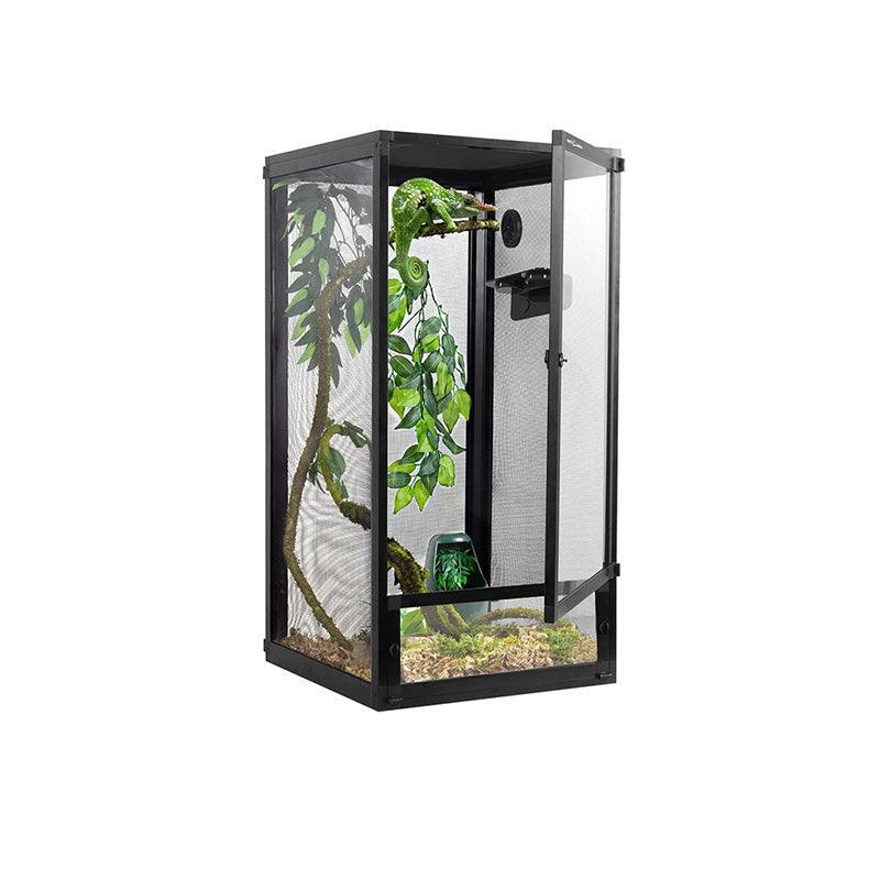 Foldable 48 Gallon Air Screen Cage, Vertical Reptile Terrarium 18" x 18"x 36" Reptile Tank for Chameleon Iguana PAC454590A - RTHabitat