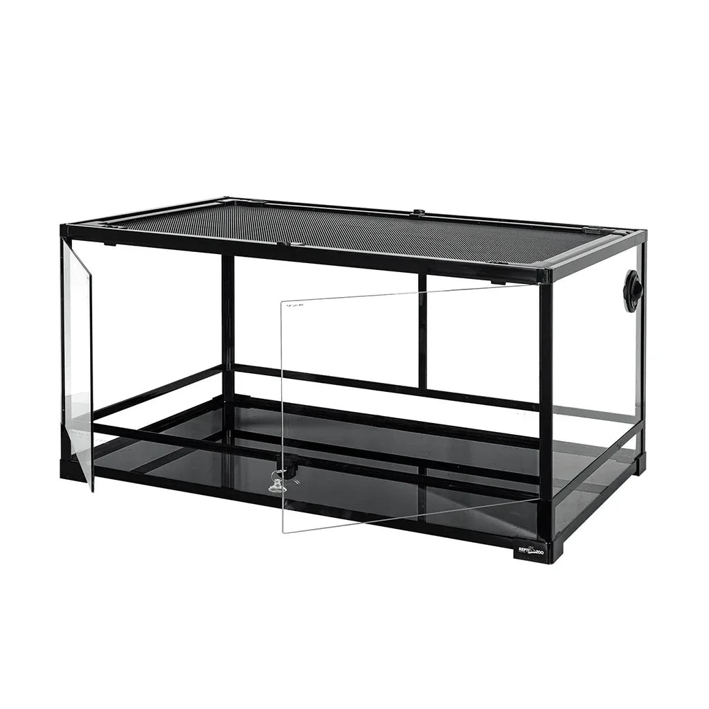 RTHabitat 67 Gallon Reptile Glass Terrarium 36" x 23.6" x 18", Double Hinge Door with Screen Ventilation bearded dragon tank(Knock-Down) RK0134 - RTHabitat