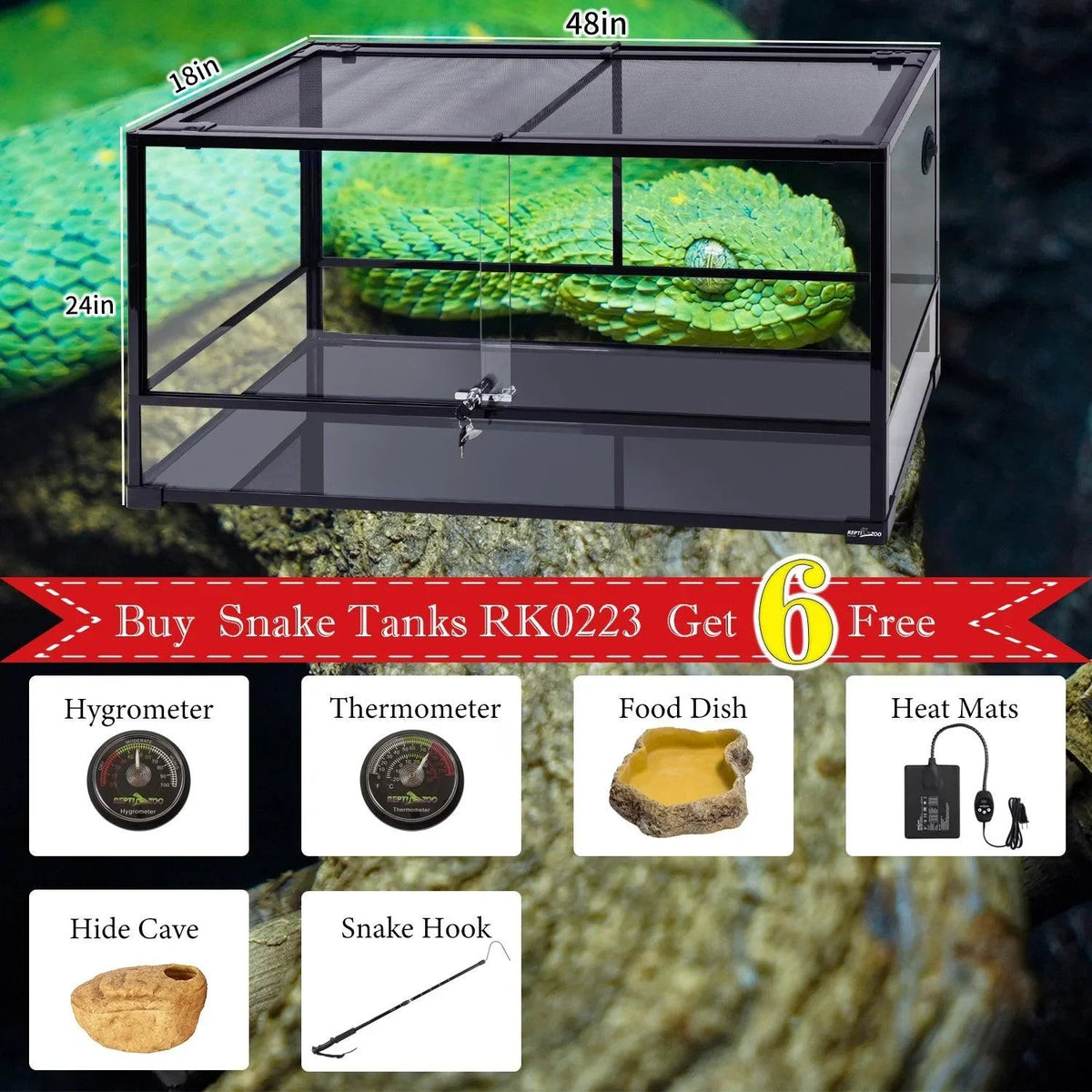 RTHabitat 50 Gallon Snake Tank Starter Kit - RTHabitat