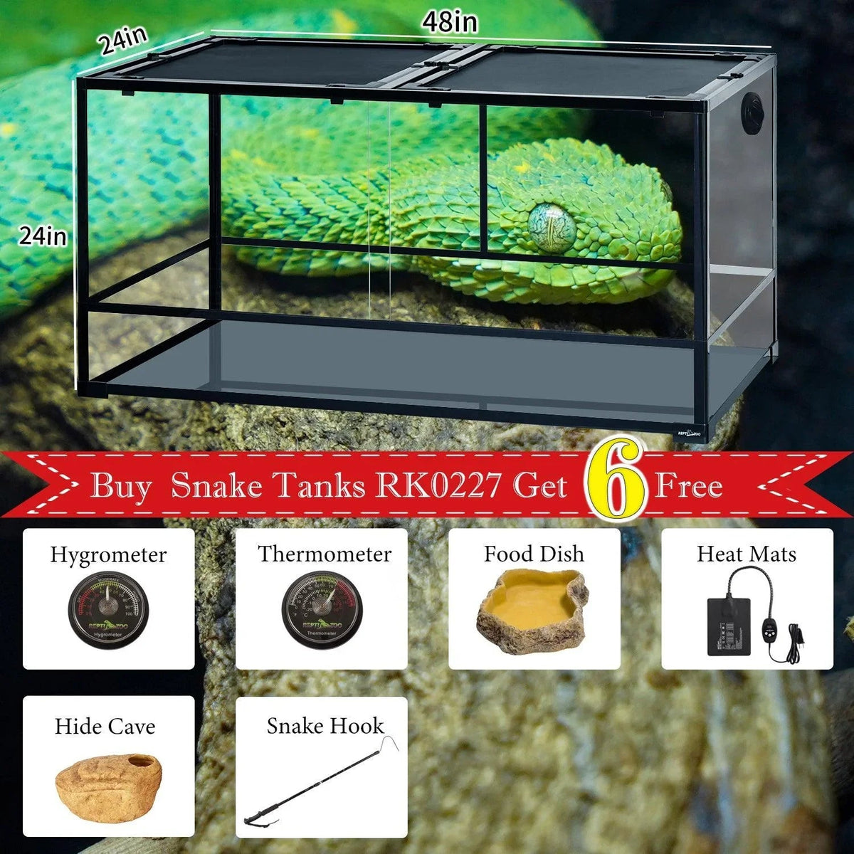 RTHabitat 50 Gallon Snake Tank Starter Kit - RTHabitat