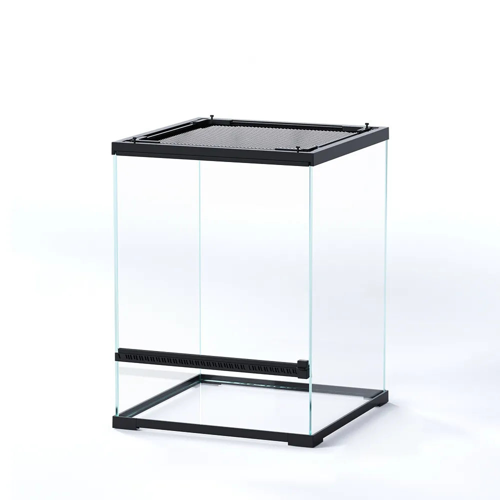 RTHabitat Front Opening Glass Reptile Enclosure Easy Access Terrarium Design
