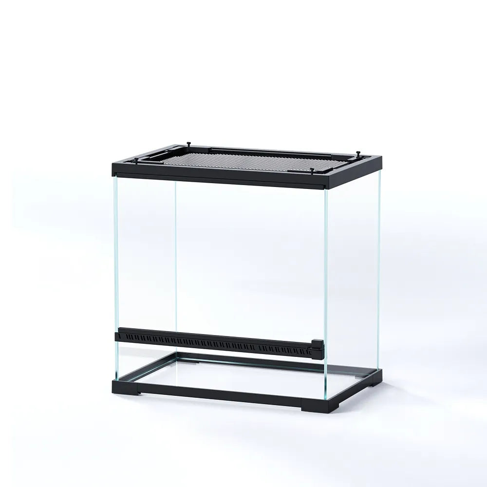 RTHabitat Front Opening Glass Reptile Enclosure Easy Access Terrarium Design