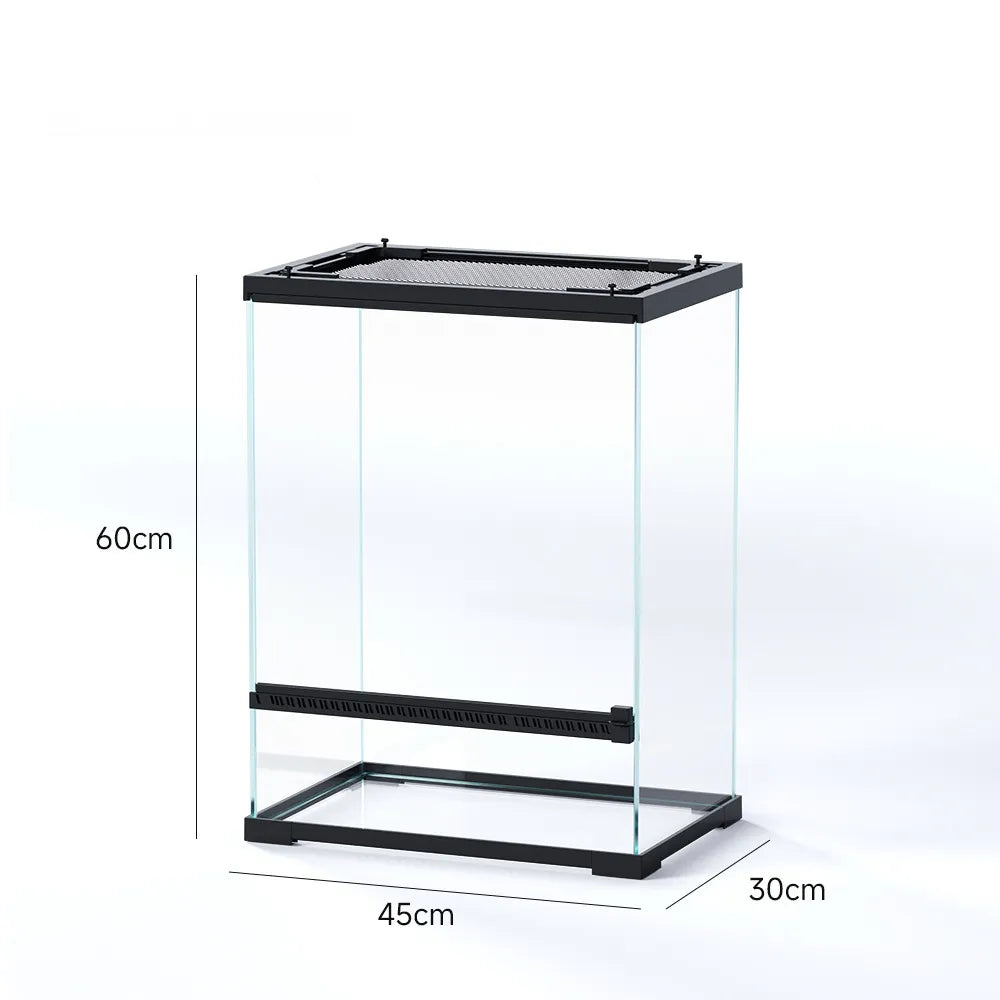RTHabitat Front Opening Glass Reptile Enclosure Easy Access Terrarium Design