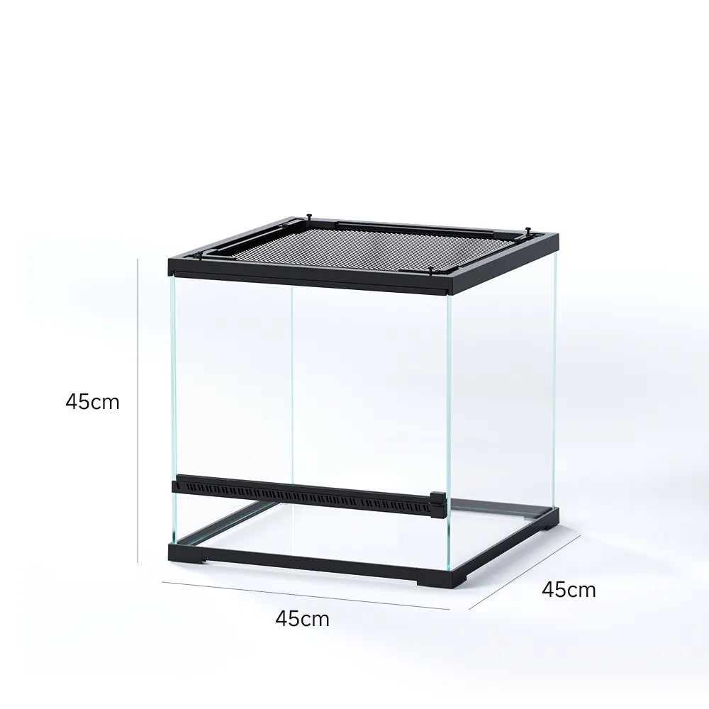 RTHabitat Front Opening Glass Reptile Enclosure Easy Access Terrarium Design