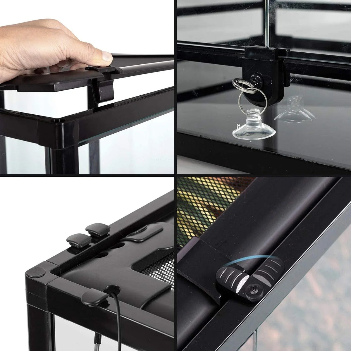RTHabitat 67 Gallon Reptile Glass Terrarium 36" x 23.6" x 18", Double Hinge Door with Screen Ventilation bearded dragon tank(Knock-Down) RK0134 - RTHabitat