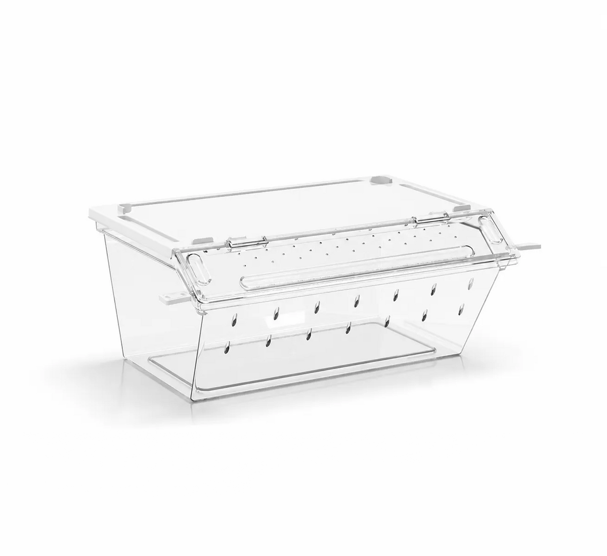 RTHabitat Clear Reptile Habitat Box Stackable Enclosure with Feeding Door