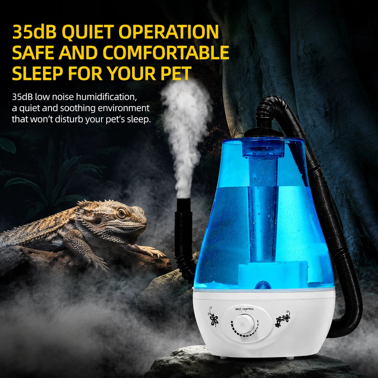 RTHabitat Reptile Humidifier – 3L Mist Generator with Adjustable Output