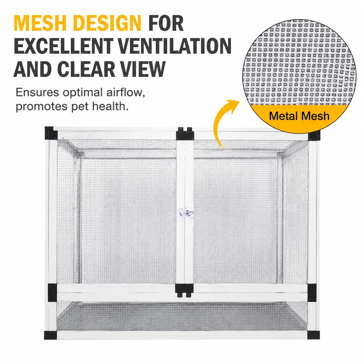 RTHabitat Premium Aluminum Mesh Reptile Enclosure Full Ventilation Design