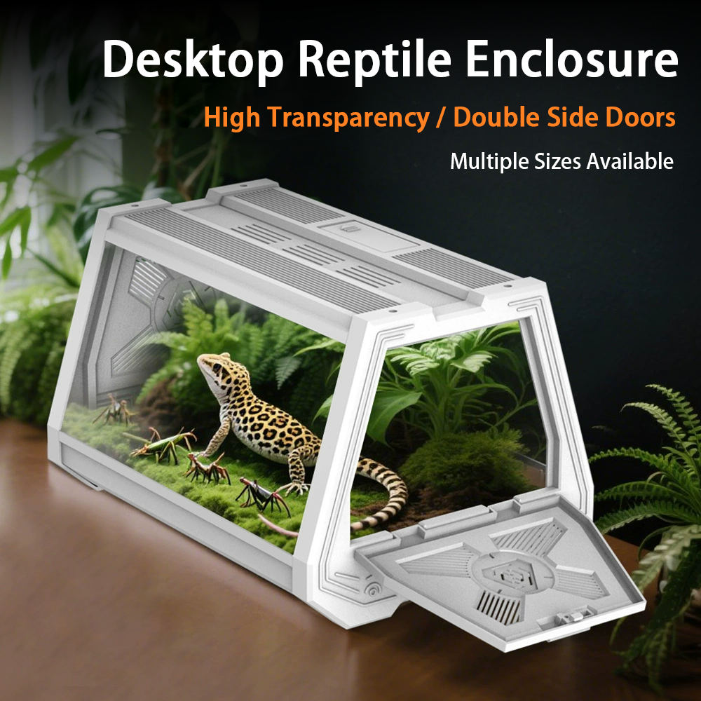 RTHabitat Trapezoid Eco Reptile Terrarium Crystal Clear Design Habitat Enclosure