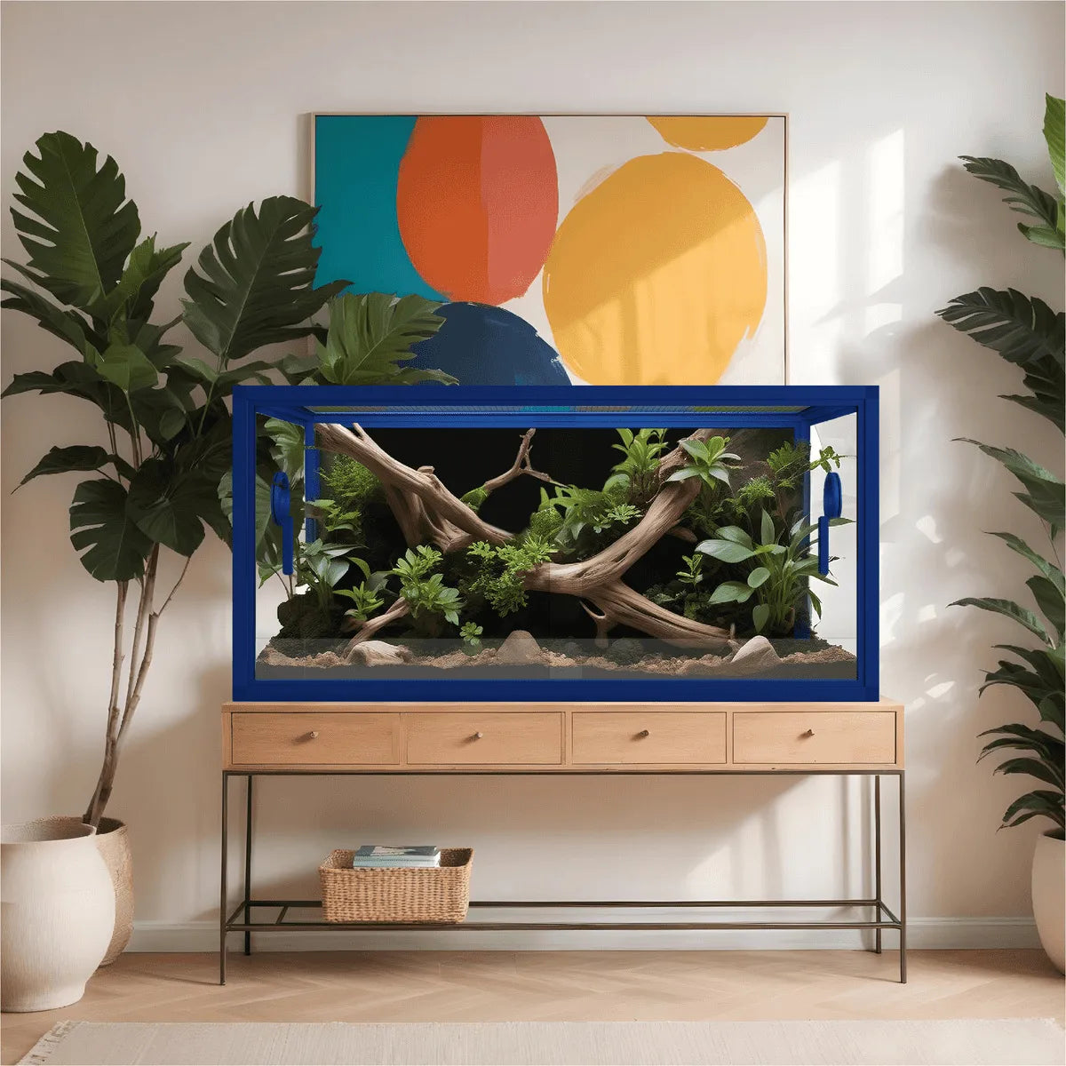 RTHabitat Premium Aluminum Frame Reptile Enclosure – 65/85/120 Gallon Habitat with Tempered Glass Doors & PVC Back Panel for Lizards, Snakes & Geckos