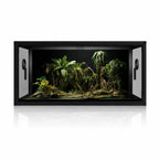 RTHabitat Premium Aluminum Frame Reptile Enclosure – 65/85/120 Gallon Habitat with Tempered Glass Doors & PVC Back Panel for Lizards, Snakes & Geckos