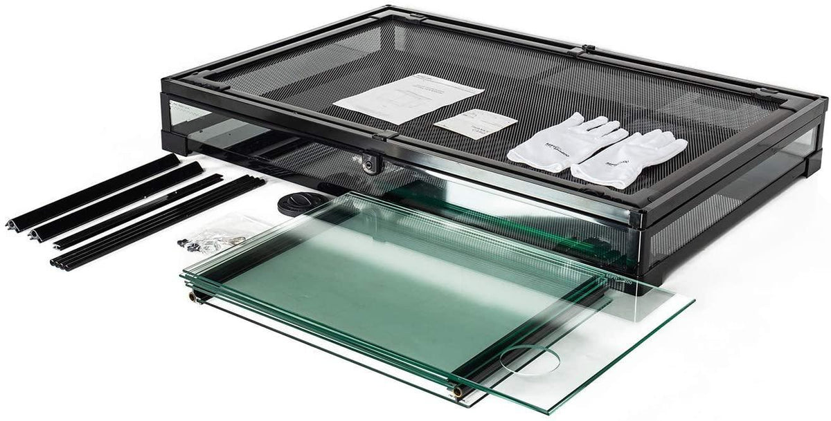 RTHabitat 67 Gallon Reptile Glass Terrarium 36" x 23.6" x 18", Double Hinge Door with Screen Ventilation bearded dragon tank(Knock-Down) RK0134 - RTHabitat